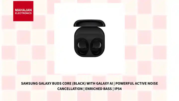 Samsung Galaxy Buds Core (Black) with Galaxy AI | Powerful Active Noise Cancellation | Enriched Bass | IP54 by@Outfy