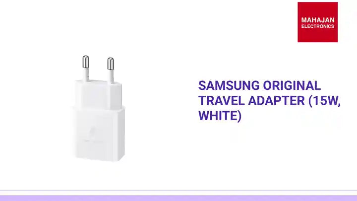 Samsung Original Travel Adapter (15W, White) by@Outfy
