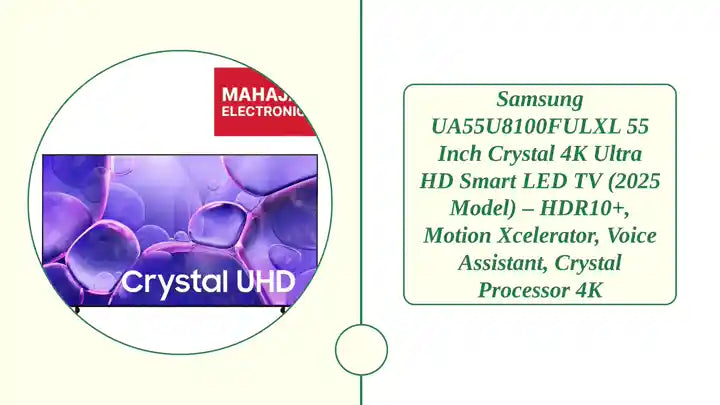 Samsung UA55U8100FULXL 55 Inch Crystal 4K Ultra HD Smart LED TV (2025 Model) &ndash; HDR10+, Motion Xcelerator, Voice Assistant, Crystal Processor 4K by@Outfy