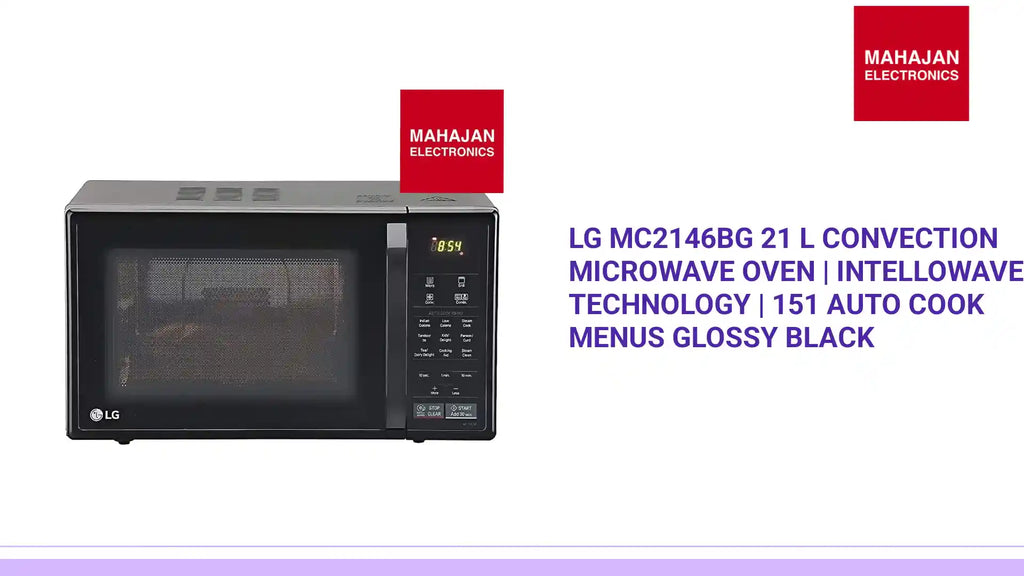 LG MC2146BG 21 L Convection Microwave Oven | Intellowave Technology | 151 Auto Cook Menus Glossy Black by@Outfy