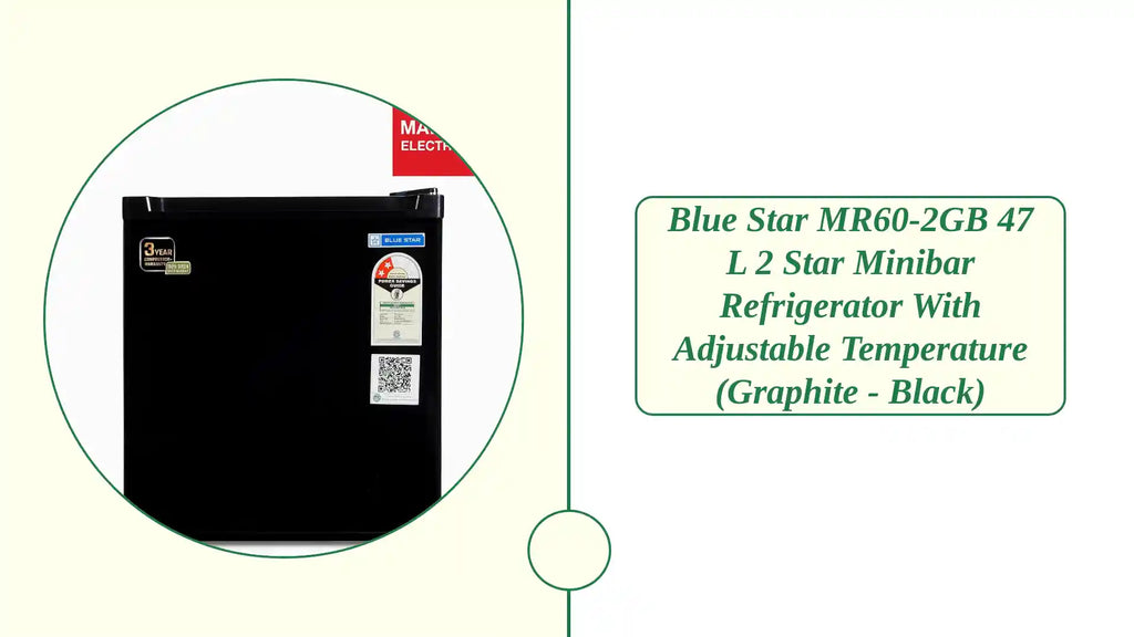 Blue Star MR60-2GB 47 L 2 Star Minibar Refrigerator With adjustable Temperature (Graphite - Black) by@Outfy