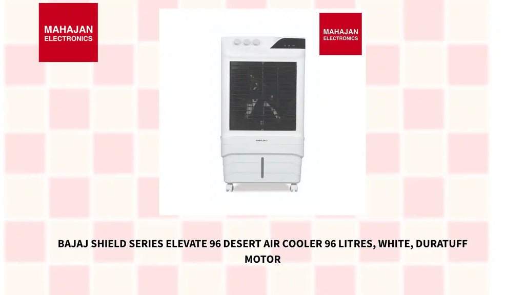 Bajaj Shield Series Elevate 96 Desert Air Cooler 96 Litres, White, DuraTuff Motor by@Outfy