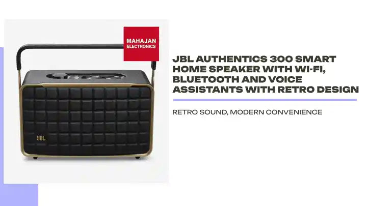 JBL AUTHENTICS 300 Smart home speaker with Wi-Fi, Bluetooth and Voice Assistants with retro design by@Outfy