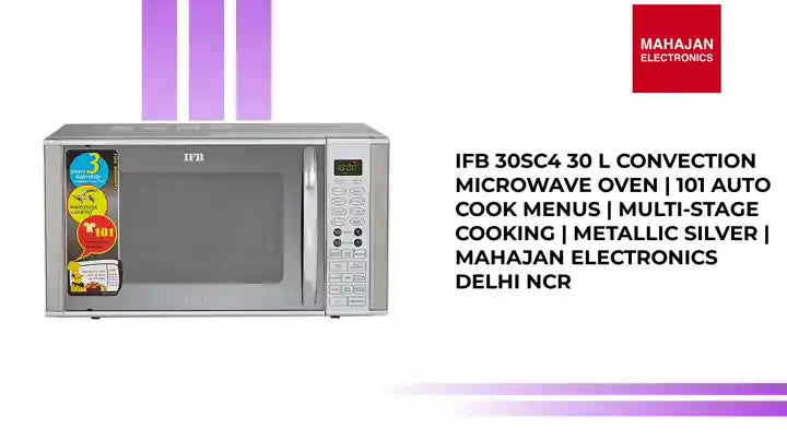 IFB 30SC4 30 L Convection Microwave Oven | 101 Auto Cook Menus | Multi-Stage Cooking | Metallic Silver | Mahajan Electronics Delhi NCR by@Outfy
