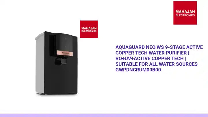 Aquaguard Neo WS 9-Stage Active Copper Tech Water Purifier | RO+UV+Active Copper Tech | Suitable for all Water Sources GWPDNCRUM00B00 by@Outfy