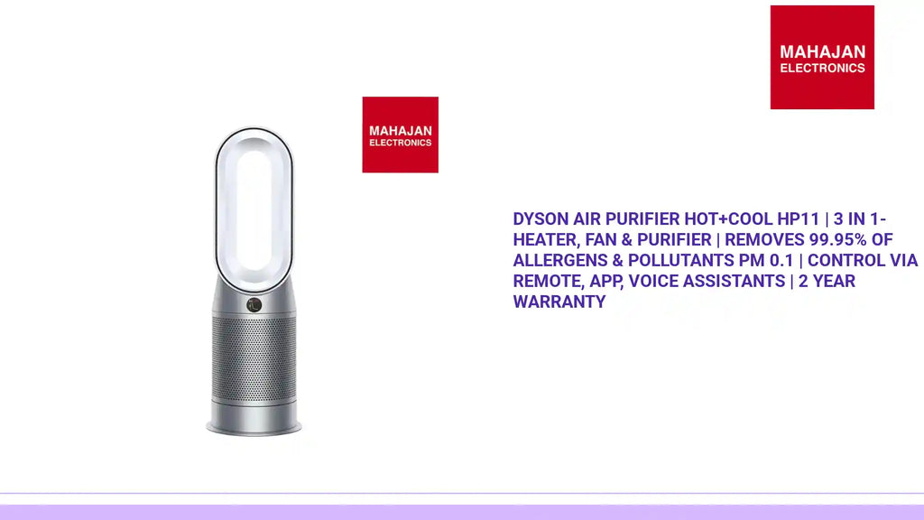 Dyson Air Purifier Hot+Cool HP11 | 3 in 1- Heater, fan & purifier | Removes 99.95% of allergens & pollutants PM 0.1 | Control via remote, App, voice assistants | 2 Year Warranty by@Outfy
