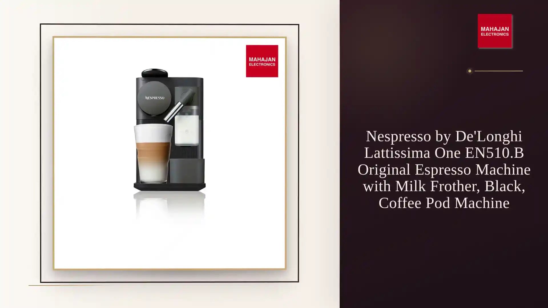 Nespresso by De'Longhi Lattissima One EN510.B Original Espresso Machine with Milk Frother, Black, Coffee Pod Machine by@Outfy