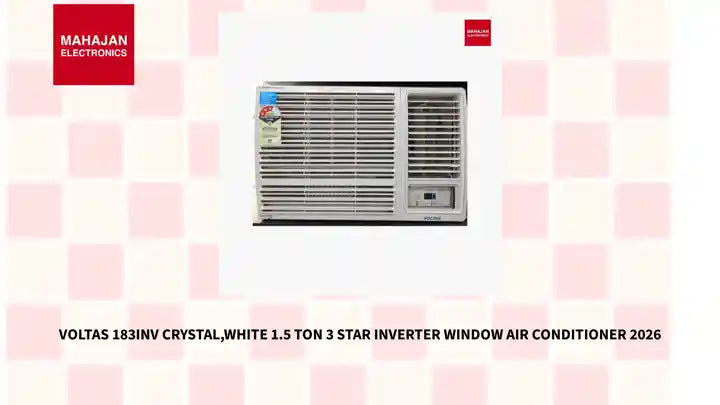 Voltas 183INV CRYSTAL,White 1.5 ton 3 Star Inverter Window Air Conditioner 2026 by@Outfy