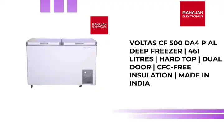 Voltas CF 500 DA4 P AL Deep Freezer | 461 Litres | Hard Top | Dual Door | CFC-Free Insulation | Made in India by@Outfy