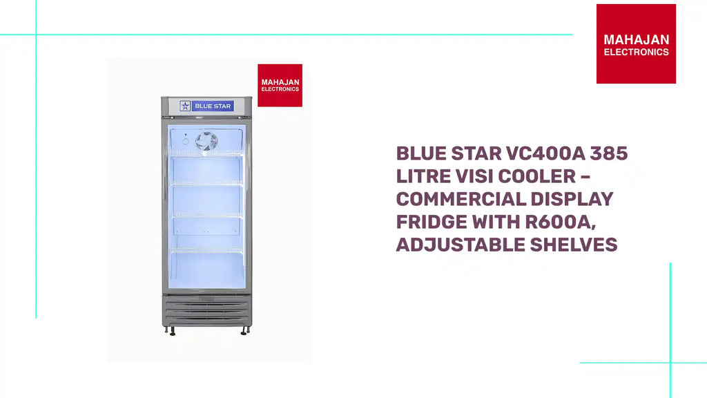 Blue Star VC400A 385 Litre Visi Cooler &ndash; Commercial Display Fridge with R600A, Adjustable Shelves by@Outfy