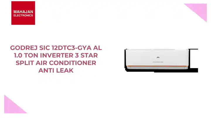 Godrej SIC 12DTC3-GYA AL 1.0 Ton Inverter 3 Star Split Air Conditioner Anti Leak by@Outfy