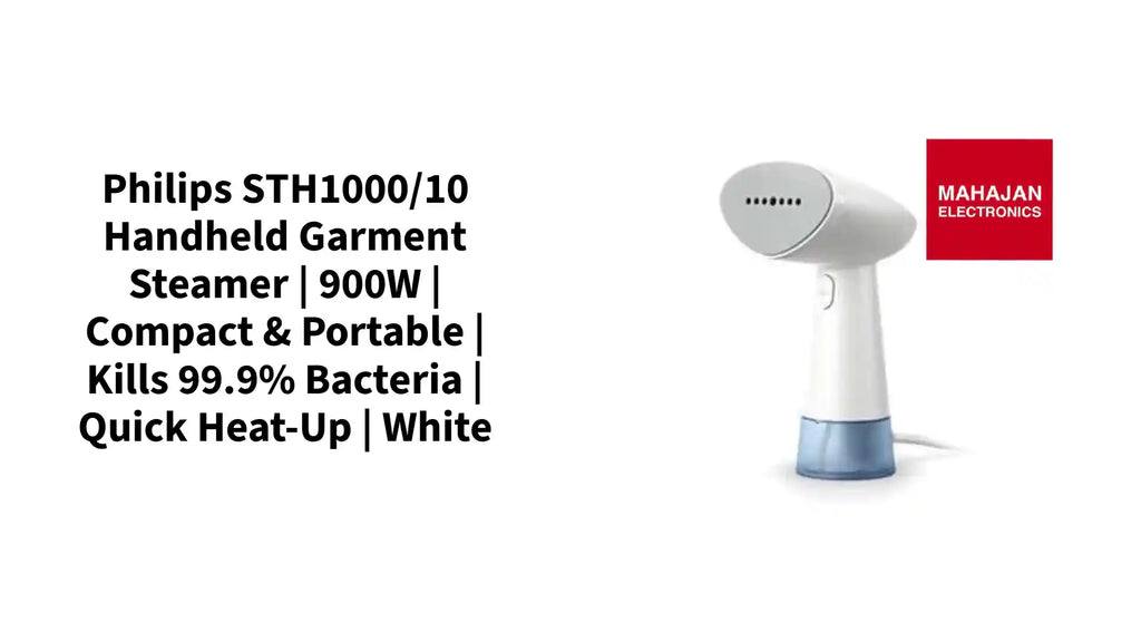 Philips STH1000/10 Handheld Garment Steamer | 900W | Compact & Portable | Kills 99.9% Bacteria | Quick Heat-Up | White by@Outfy