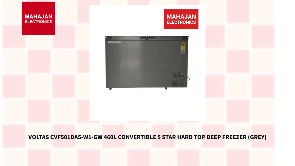 Voltas CVF501DA5-W1-GW 460L Convertible 5 Star Hard Top Deep Freezer (Grey) by@Outfy