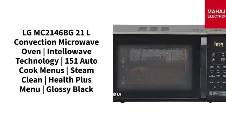 LG MC2146BG 21 L Convection Microwave Oven | Intellowave Technology | 151 Auto Cook Menus | Steam Clean | Health Plus Menu | Glossy Black by@Outfy