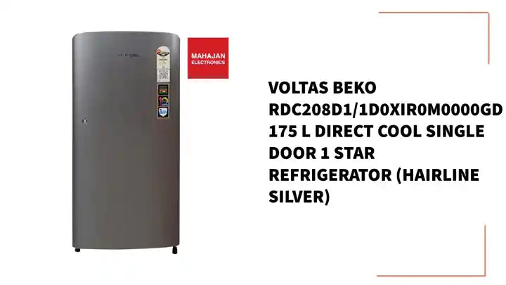Voltas Beko RDC208D1/1D0XIR0M0000GD 175 L Direct Cool Single Door 1 Star Refrigerator (HAIRLINE SILVER) by@Outfy