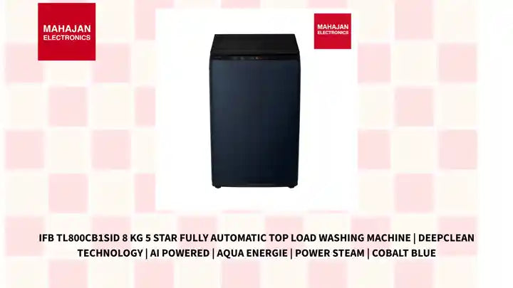 IFB TL800CB1SID 8 Kg 5 Star Fully Automatic Top Load Washing Machine | DeepClean Technology | AI Powered | Aqua Energie | Power Steam | Cobalt Blue by@Outfy
