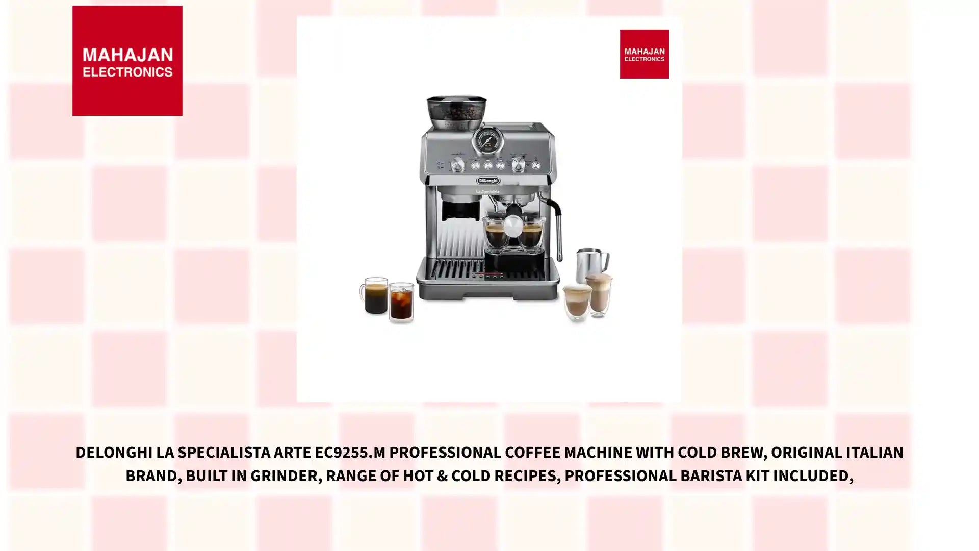 DeLonghi La Specialista Arte EC9255.M Professional Coffee Machine with Cold Brew, Original Italian Brand, Built In Grinder, Range of Hot &amp; Cold Recipes, Professional Barista Kit Included, by@Outfy