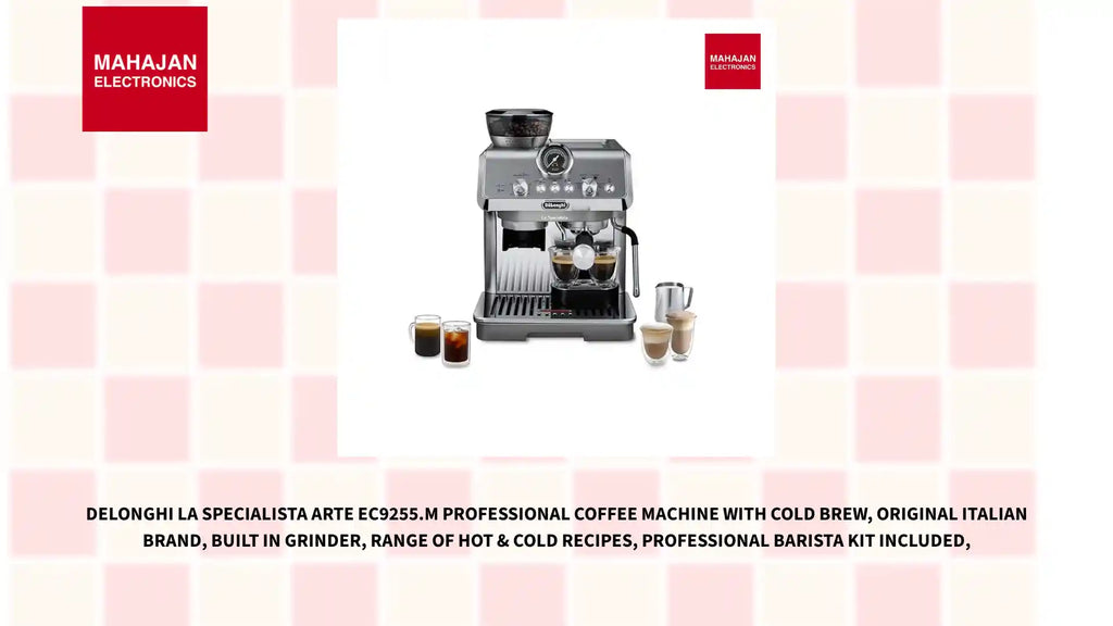 DeLonghi La Specialista Arte EC9255.M Professional Coffee Machine with Cold Brew, Original Italian Brand, Built In Grinder, Range of Hot & Cold Recipes, Professional Barista Kit Included, by@Outfy