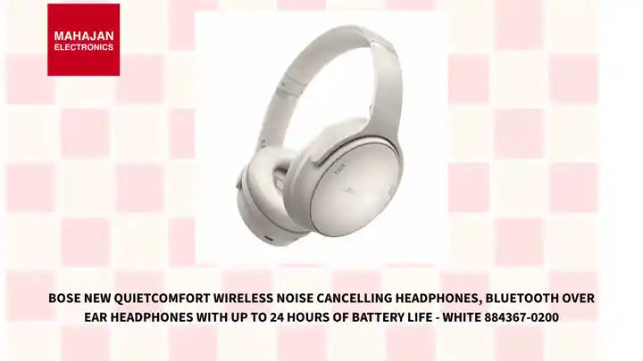 Bose New QuietComfort Wireless Noise Cancelling Headphones, Bluetooth Over Ear Headphones with Up to 24 Hours of Battery Life - White 884367-0200 by@Outfy