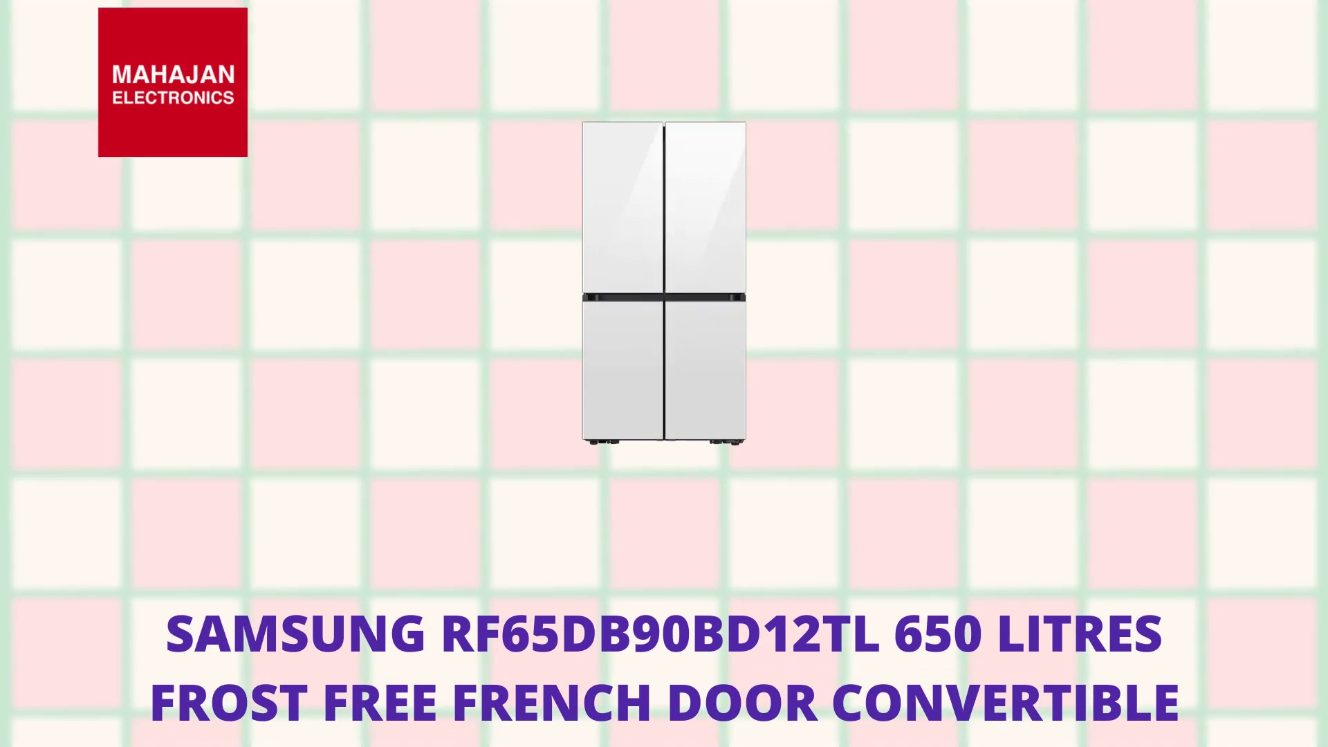 SAMSUNG RF65DB90BD12TL 650 Litres Frost Free French Door Convertible Refrigerator with Triple Cooling ( Clean White) by@Outfy