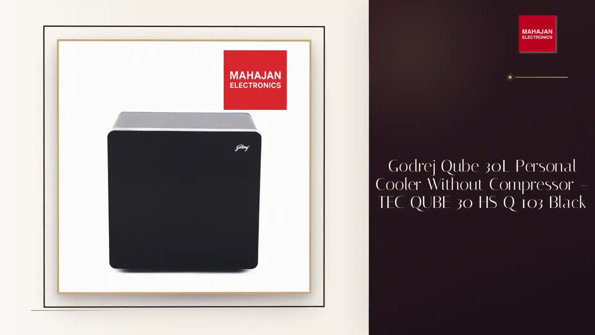 Godrej Qube 30L Personal Cooler Without Compressor &ndash;TEC QUBE 30 HS Q 103 Black by@Outfy