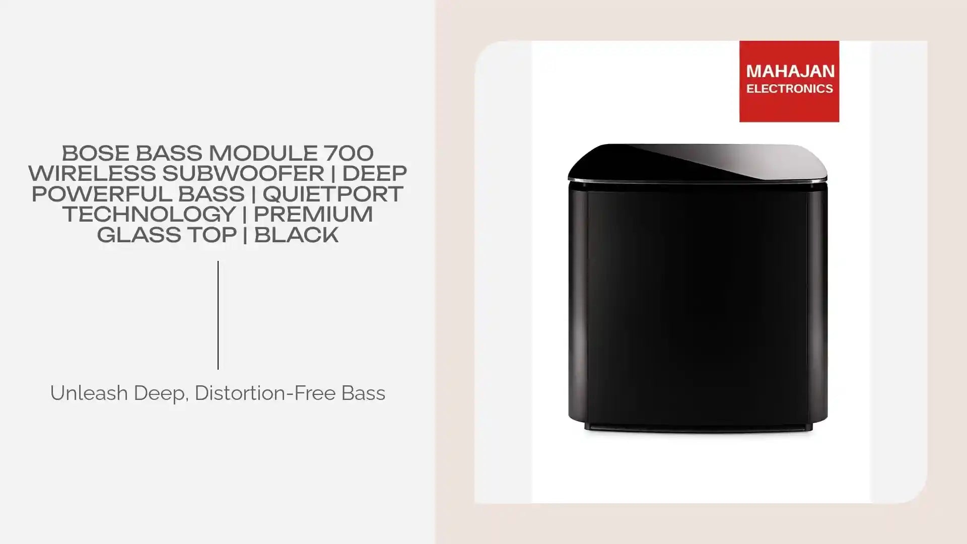 Bose Bass Module 700 Wireless Subwoofer | Deep Powerful Bass | QuietPort Technology | Premium Glass Top | Black by@Outfy