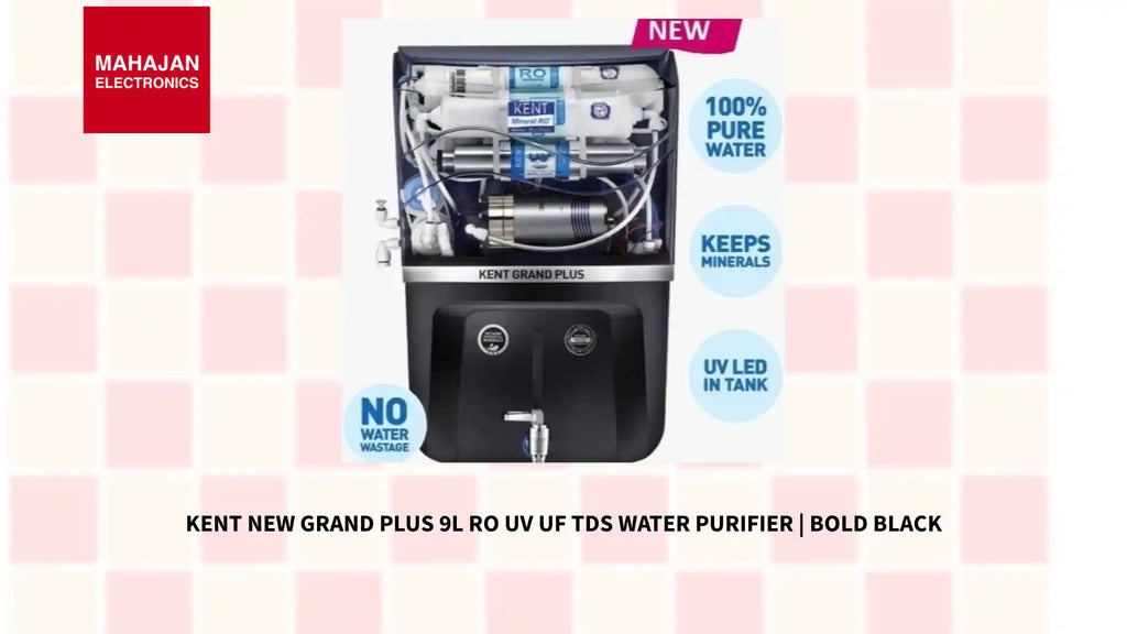 KENT New Grand Plus 9L RO UV UF TDS Water Purifier | Bold Black by@Outfy