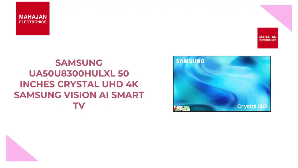 Samsung UA50U8300HULXL 50 inches Crystal UHD 4K Samsung Vision AI Smart TV by@Outfy