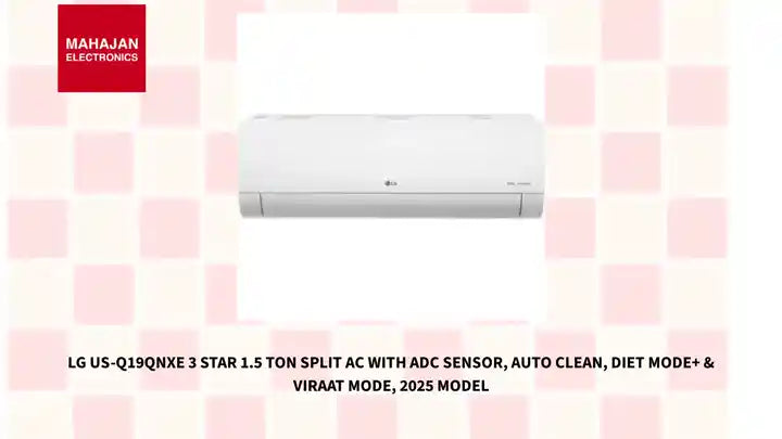 LG US-Q19QNXE 3 Star 1.5 Ton Split AC with ADC Sensor, Auto Clean, Diet Mode+ &amp; Viraat Mode, 2025 Model by@Outfy