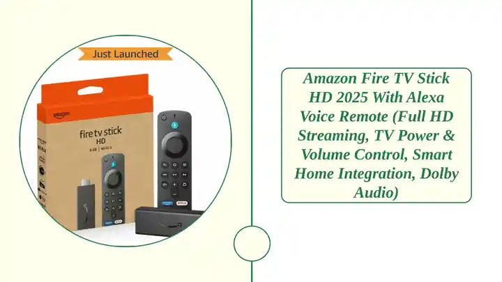 Amazon Fire TV Stick HD 2025 with Alexa Voice Remote (Full HD Streaming, TV Power &amp; Volume Control, Smart Home Integration, Dolby Audio) by@Outfy