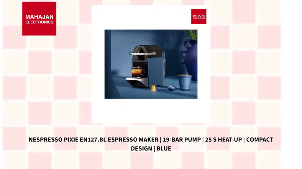 Nespresso Pixie EN127.BL Espresso Maker | 19-Bar Pump | 25 s Heat-Up | Compact Design | Blue by@Outfy