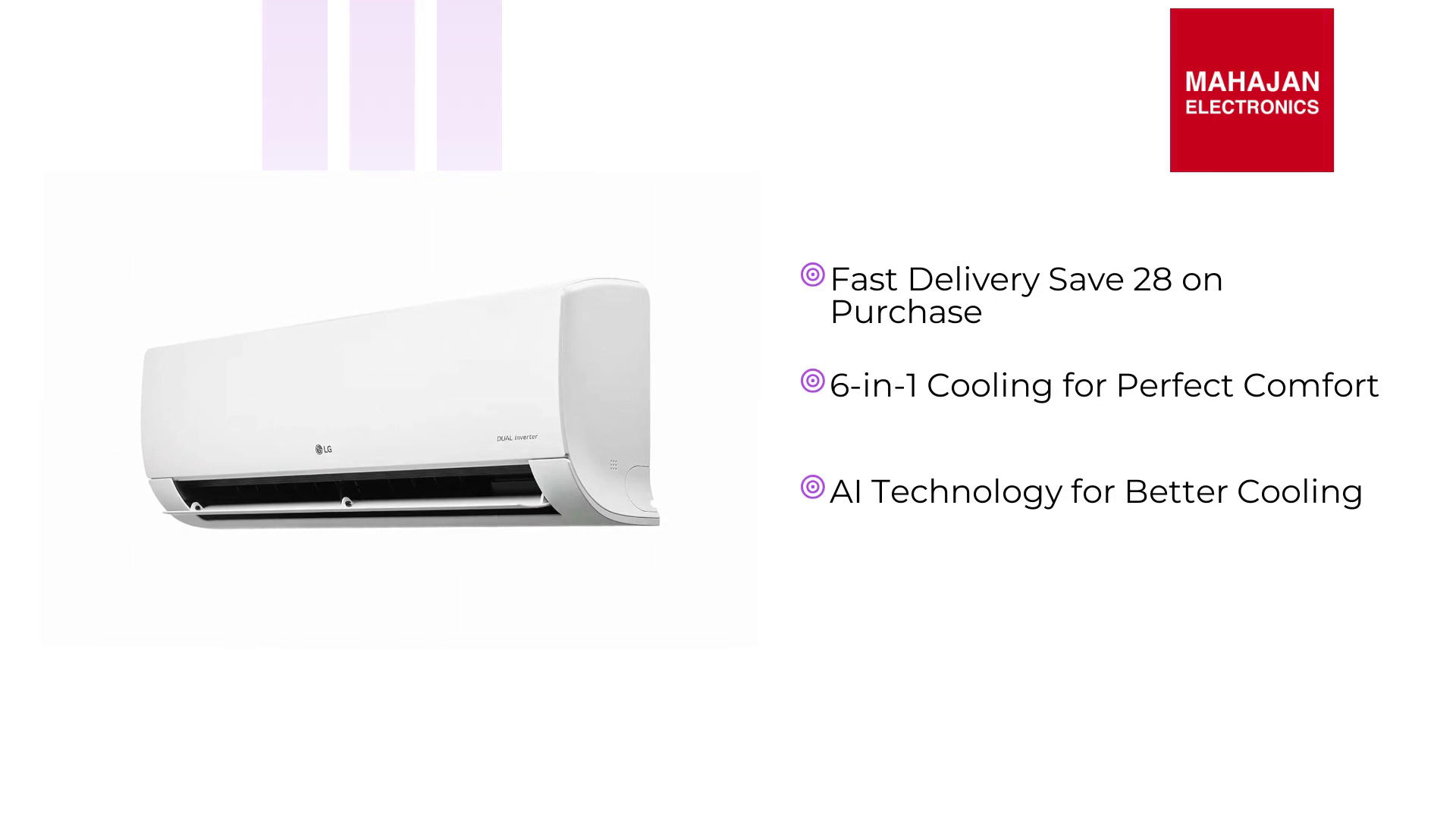 LG US-Q19BNZE1 5 Star (1.5), Inverter Split AC, AI Convertible 6-in-1, with Anti Virus Protection 2025 Mahajan Electronics Online