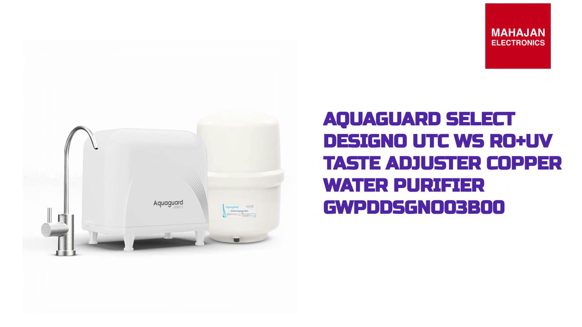 Aquaguard SELECT DESIGNO UTC WS RO+UV Taste Adjuster Copper Water Purifier GWPDDSGNO03B00 by@Outfy