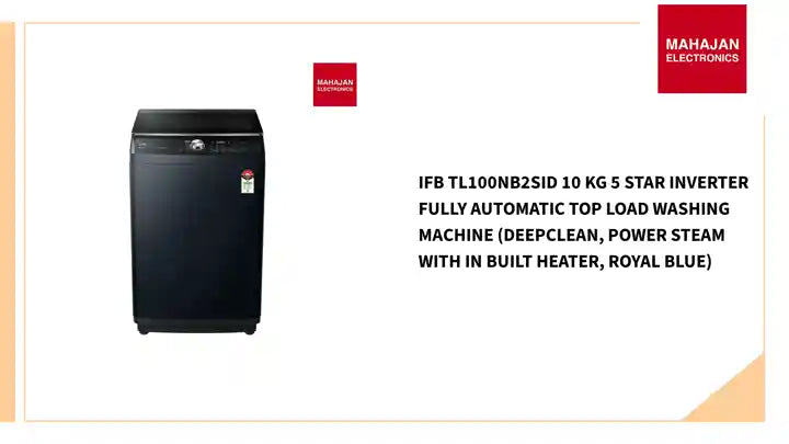 IFB TL100NB2SID 10 Kg 5 Star Inverter Fully Automatic Top Load Washing Machine (DeepClean, Power Steam With In Built Heater, Royal Blue) by@Outfy