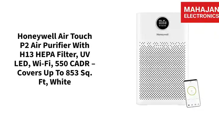 Honeywell Air Touch P2 Air Purifier with H13 HEPA Filter, UV LED, Wi-Fi, 550 CADR &ndash; Covers Up to 853 Sq. Ft, White by@Outfy