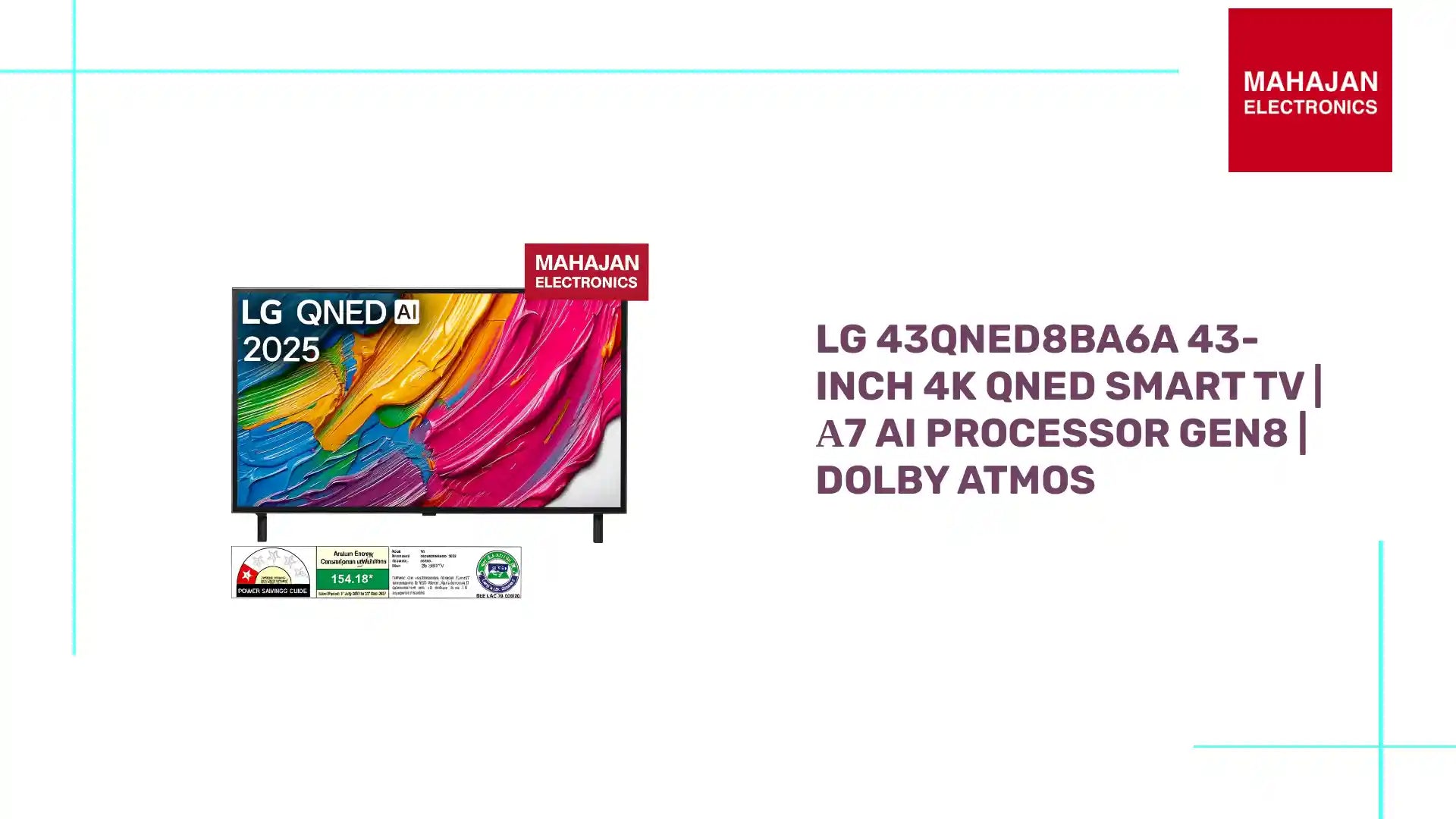 LG 43QNED8BA6A 43-Inch 4K QNED Smart TV | &alpha;7 AI Processor Gen8 | Dolby Atmos by@Outfy