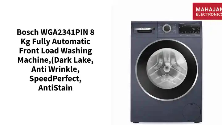 Bosch WGA2341PIN 8 kg Fully Automatic Front Load Washing Machine,(Dark Lake, Anti Wrinkle, SpeedPerfect, AntiStain by@Outfy