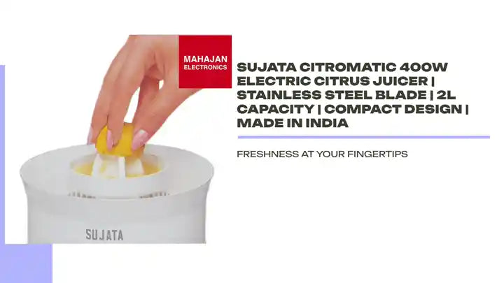 Sujata Citromatic 400W Electric Citrus Juicer | Stainless Steel Blade | 2L Capacity | Compact Design | Made in India by@Outfy