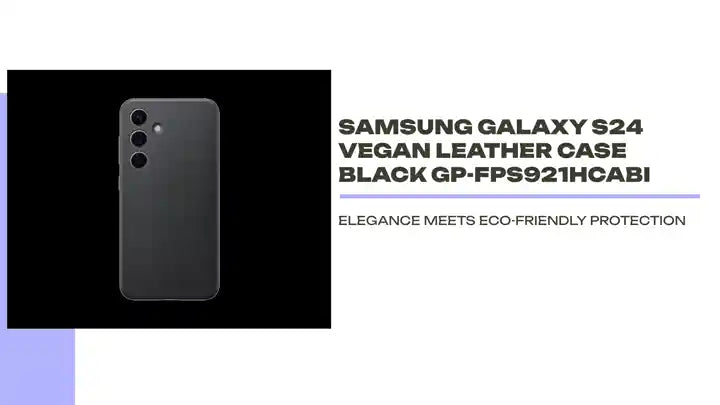 Samsung Galaxy S24 Vegan Leather Case Black GP-FPS921HCABI by@Outfy