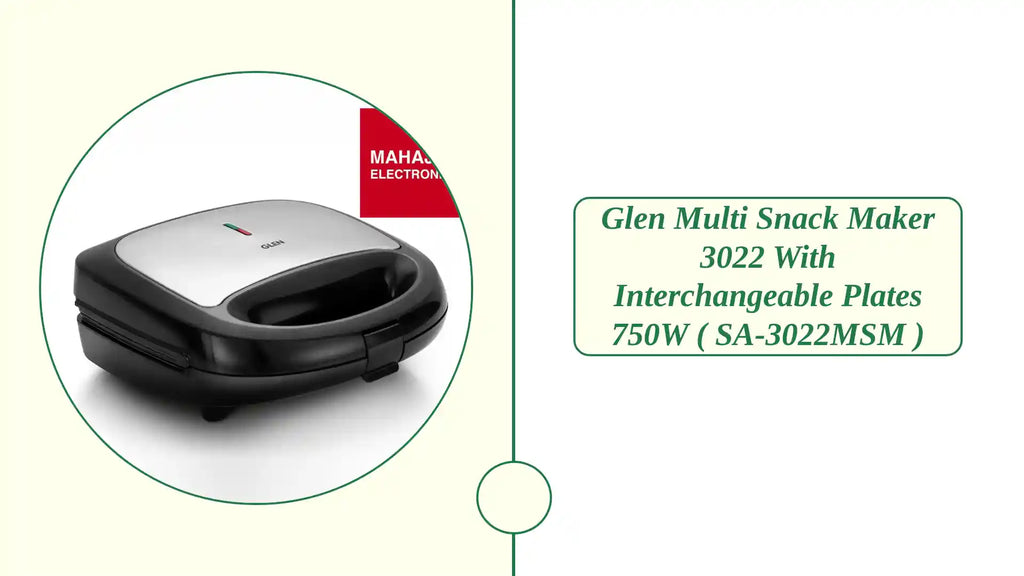 Glen Multi Snack Maker 3022 with Interchangeable Plates 750W ( SA-3022MSM ) by@Outfy