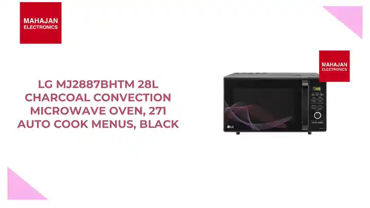 LG MJ2887BHTM 28L Charcoal Convection Microwave Oven, 271 Auto Cook Menus, Black by@Outfy