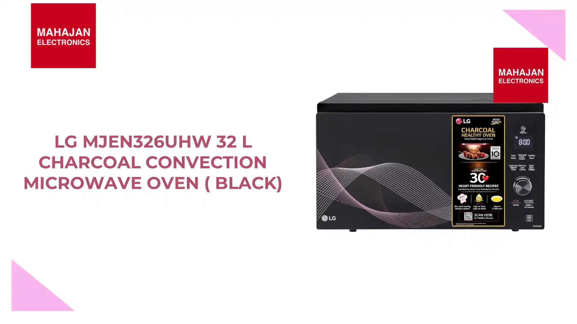 LG MJEN326UHW 32 L Charcoal Convection Microwave Oven ( Black) by@Outfy