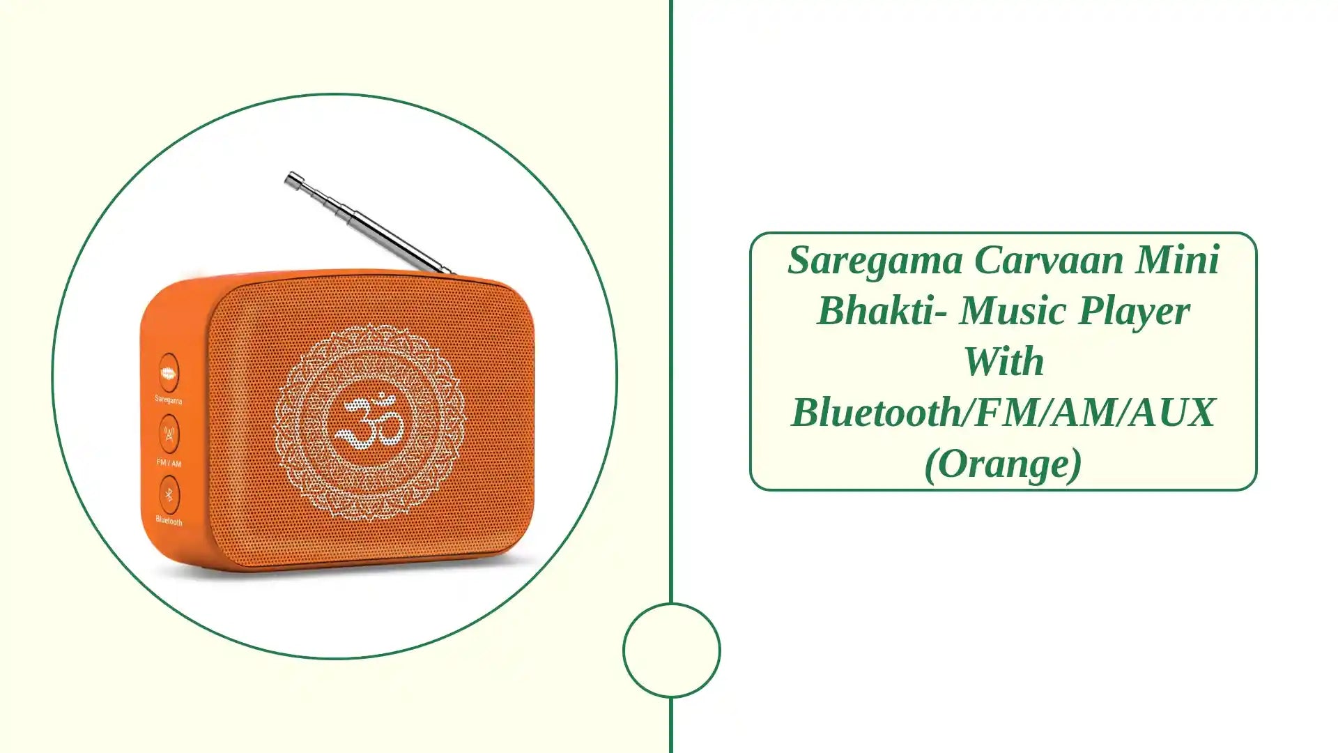 Saregama Carvaan Mini Bhakti- Music Player with Bluetooth/FM/AM/AUX (Orange) by@Outfy