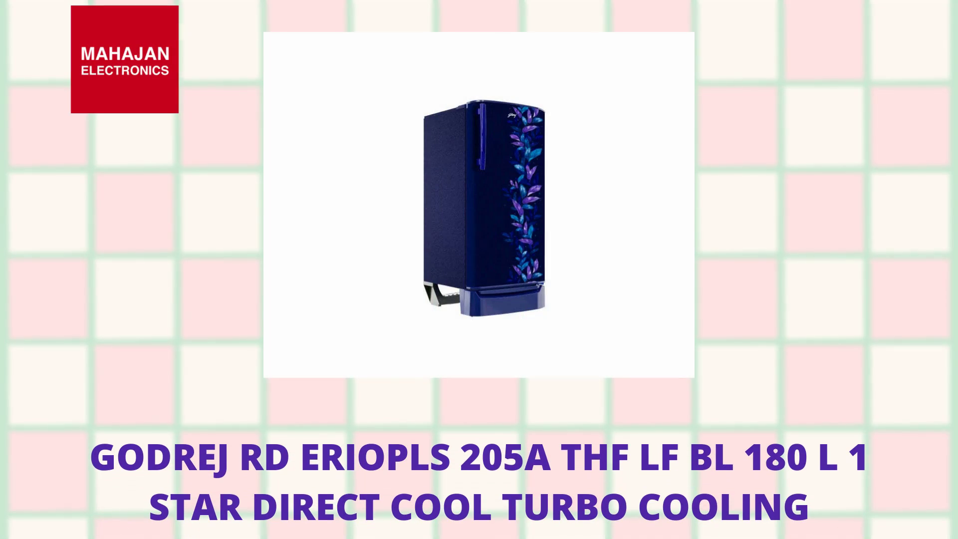 Godrej RD ERIOPLS 205A THF LF BL 180 L 1 Star Direct Cool Turbo Cooling Technology With Upto 24 Days farm Freshness Single Door Refrigerator Leafy Blue by@Outfy