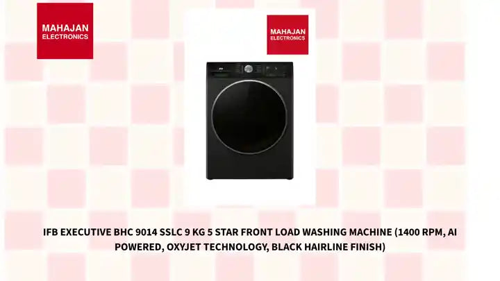 IFB Executive BHC 9014 SSLC 9 Kg 5 Star Front Load Washing Machine (1400 RPM, AI Powered, Oxyjet Technology, Black Hairline Finish) by@Outfy