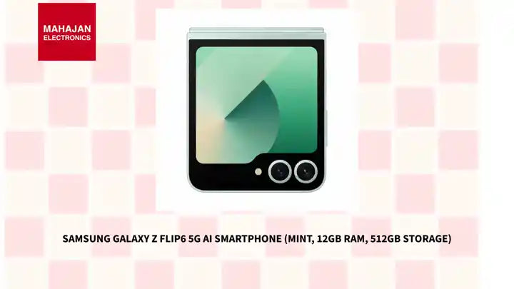 Samsung Galaxy Z Flip6 5G AI Smartphone (Mint, 12GB RAM, 512GB Storage) by@Outfy