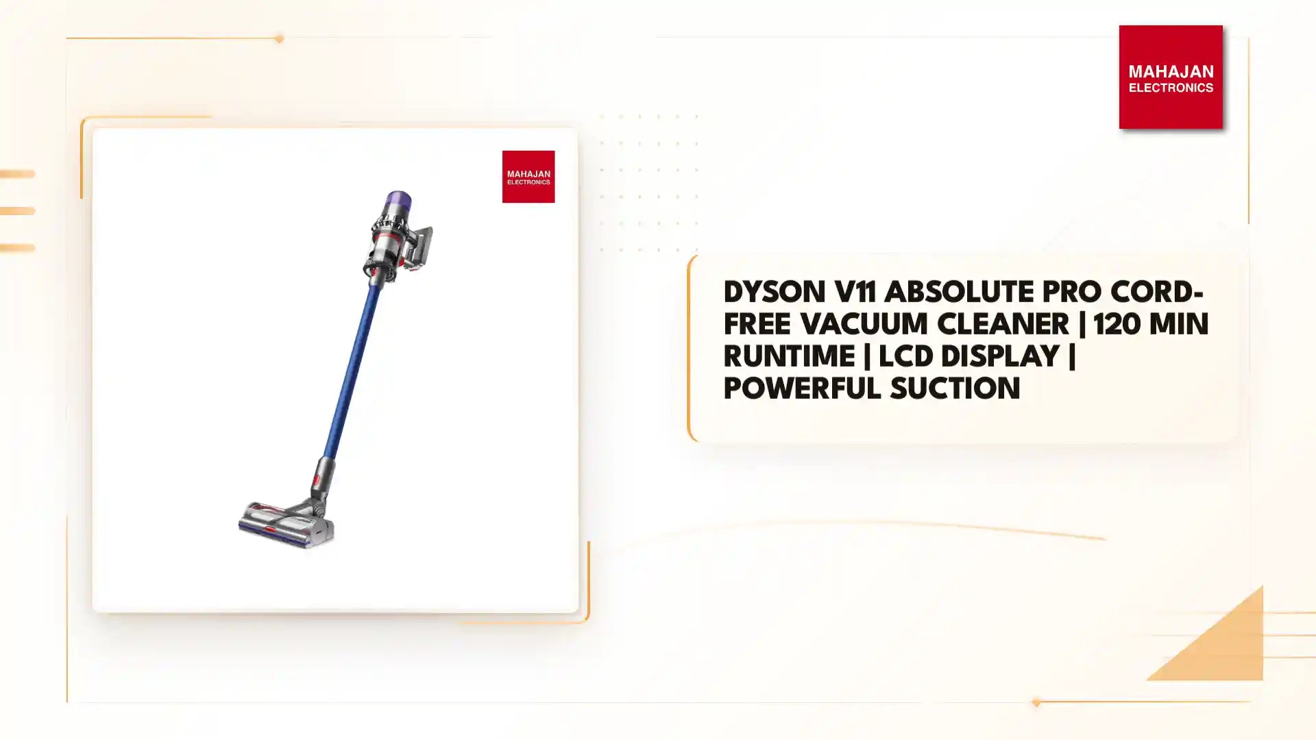 Dyson V11 Absolute Pro Cord-Free Vacuum Cleaner | 120 Min Runtime | LCD Display | Powerful Suction by@Outfy