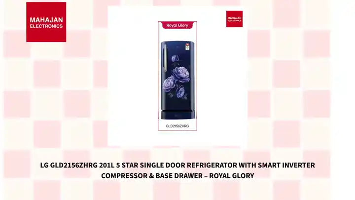 LG GLD2156ZHRG 201L 5 Star Single Door Refrigerator with Smart Inverter Compressor & Base Drawer &ndash; Royal Glory by@Outfy