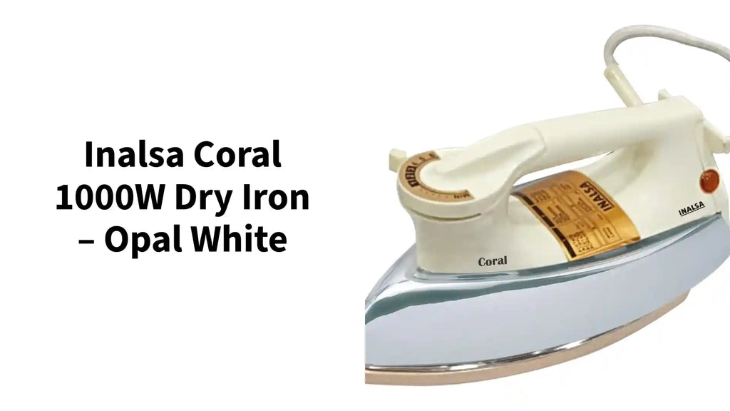 Inalsa Coral 1000W Dry Iron &ndash; Opal White by@Outfy