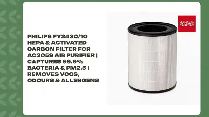Philips FY3430/10 HEPA &amp; Activated Carbon Filter for AC3059 Air Purifier | Captures 99.9% Bacteria &amp; PM2.5 | Removes VOCs, Odours &amp; Allergens by@Outfy